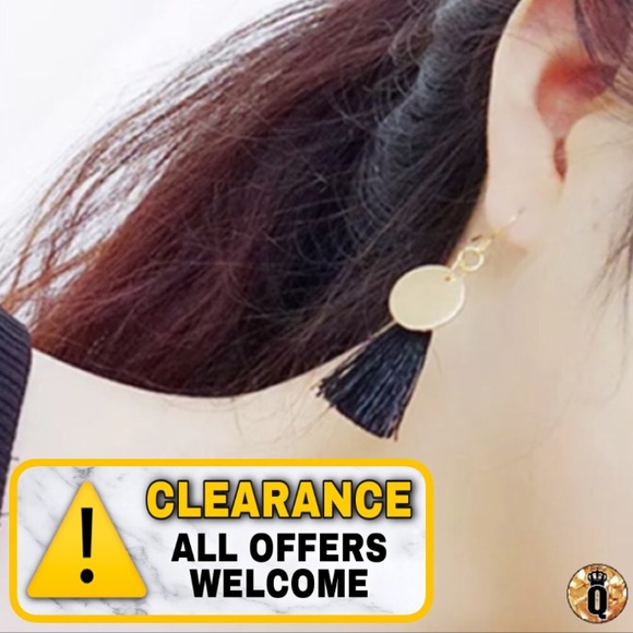 Jewelry - 🔴5/$15⚠️𝗖𝗟𝗘𝗔𝗥𝗔𝗡𝗖𝗘⚠️ Black Earrings NEW